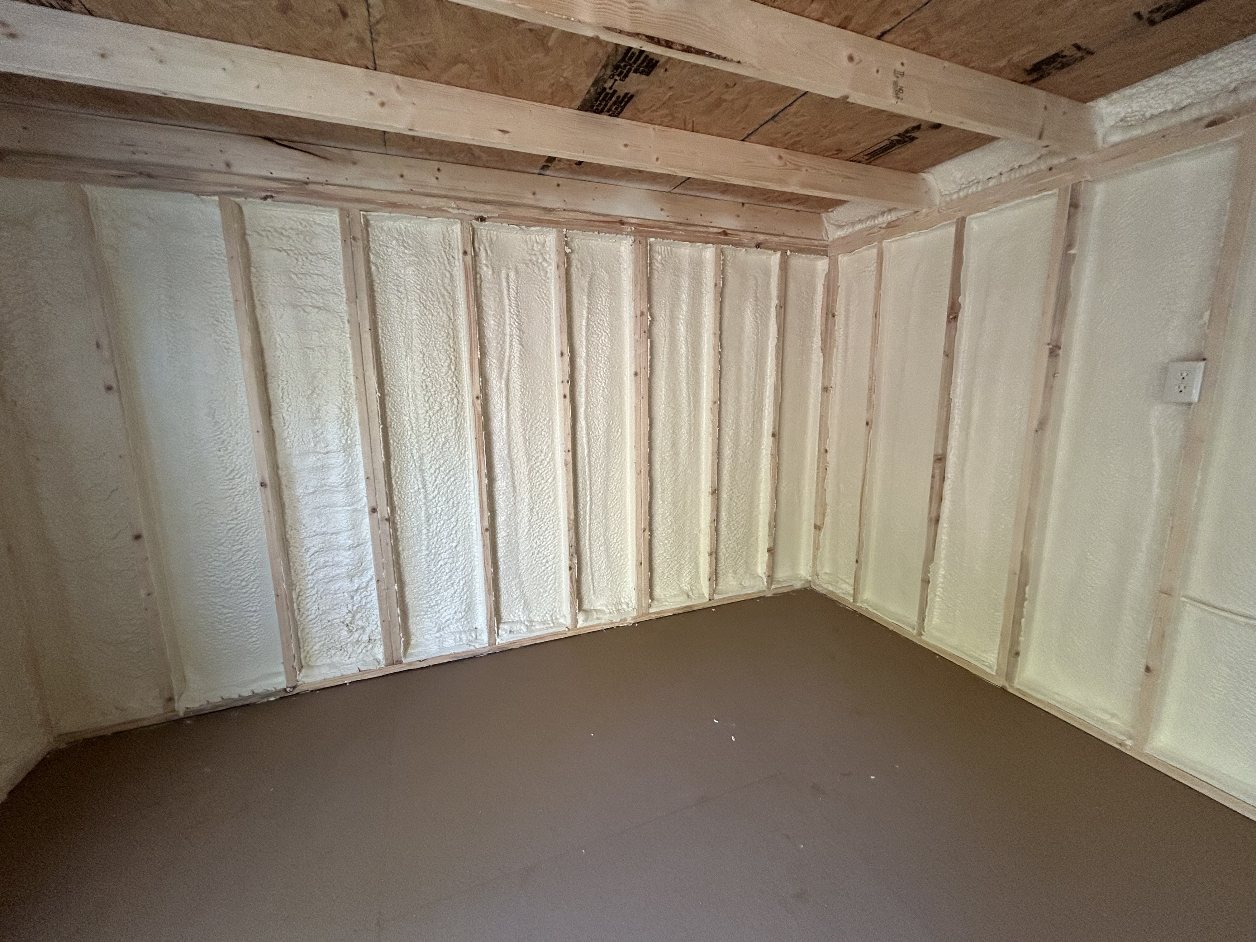 Professional crawl space corner insulation